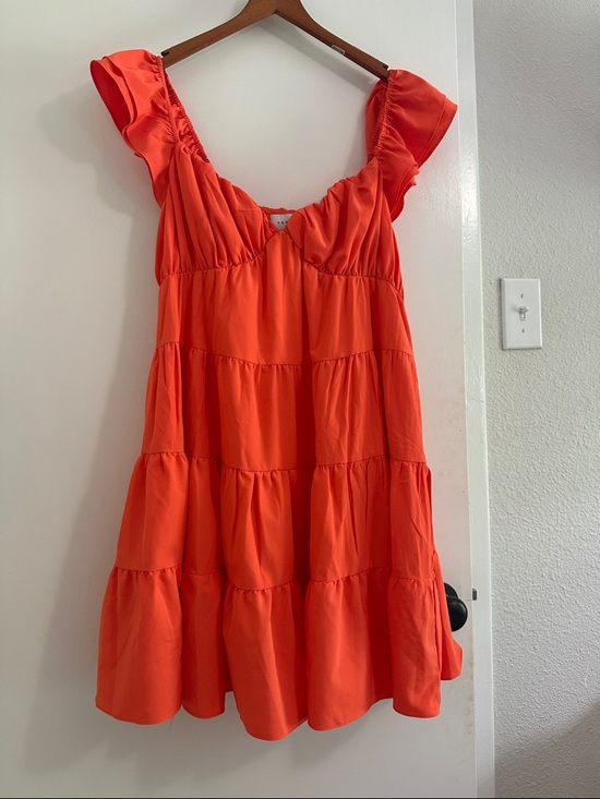 Endless Rose Dresses & Skirts - Endless Rose Coral Flowy Ruffled Babydoll Dress